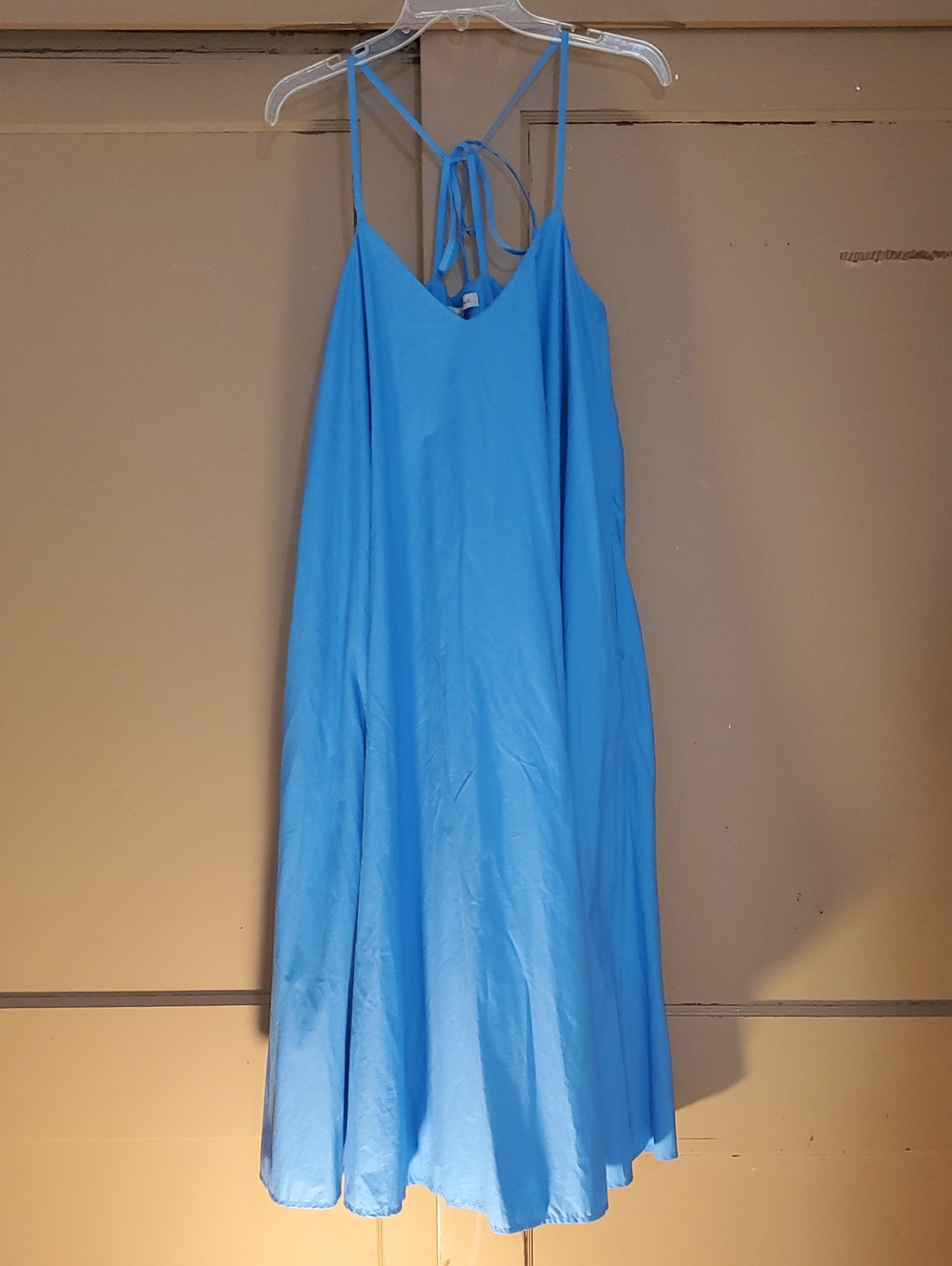 BANANA REPUBLIC Dana Poplin Midi Dress in Sky Blue